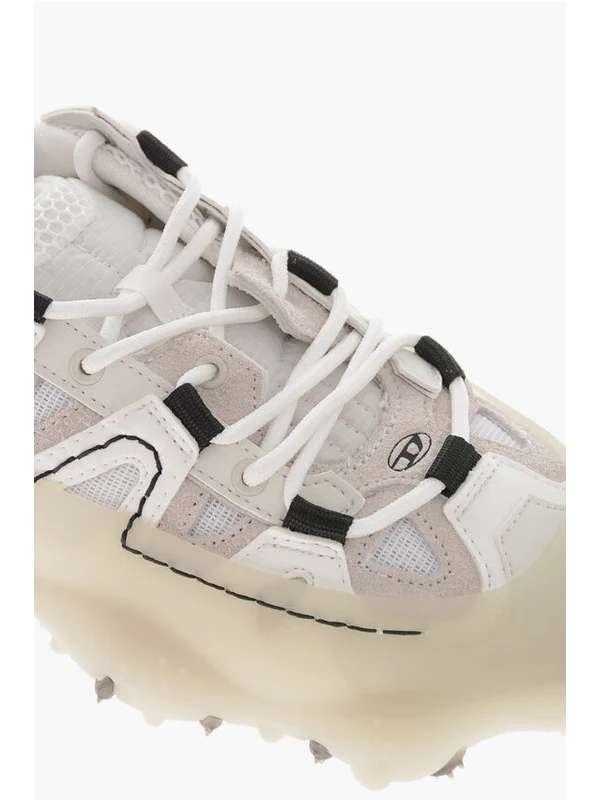 Diesel White Low Top Sneakers - Image 4