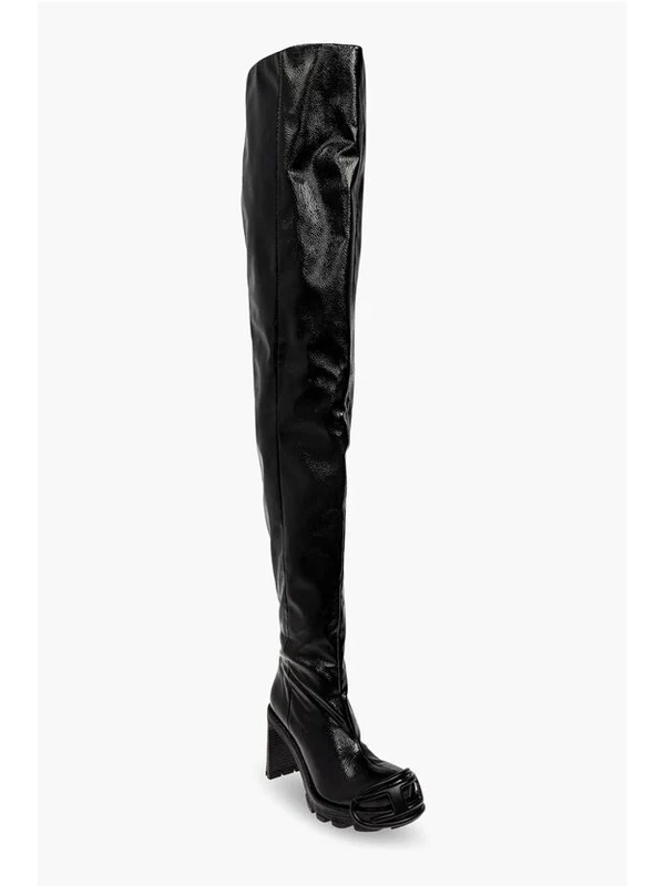Diesel Black High Boots - Image 2