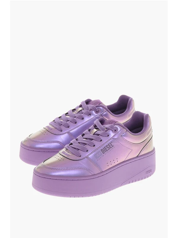 Diesel Purple Low Top Sneakers - Image 2