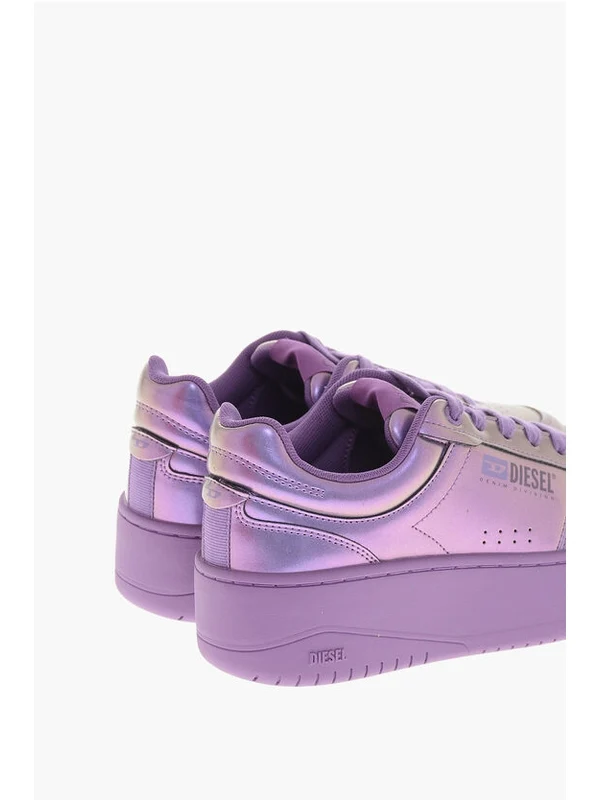 Diesel Purple Low Top Sneakers - Image 3