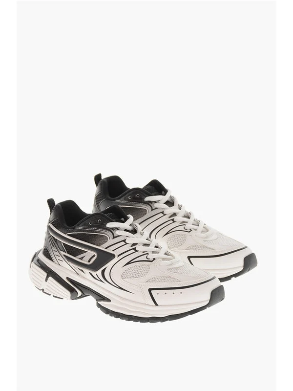 Diesel Black White Low Top Sneakers - Image 2