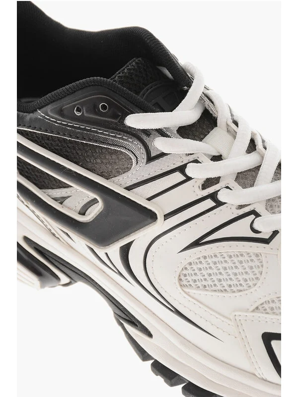 Diesel Black White Low Top Sneakers - Image 4