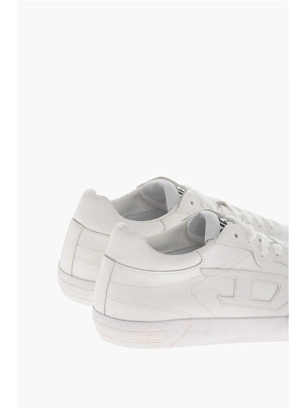 Diesel White Low Top Sneakers - Image 3