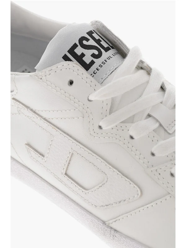Diesel White Low Top Sneakers - Image 4