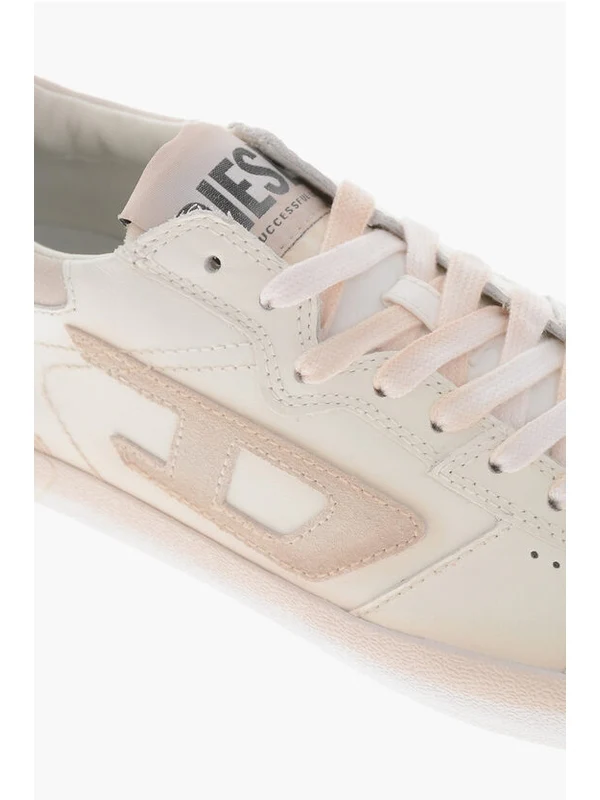 Diesel White Low Top Sneakers - Image 4