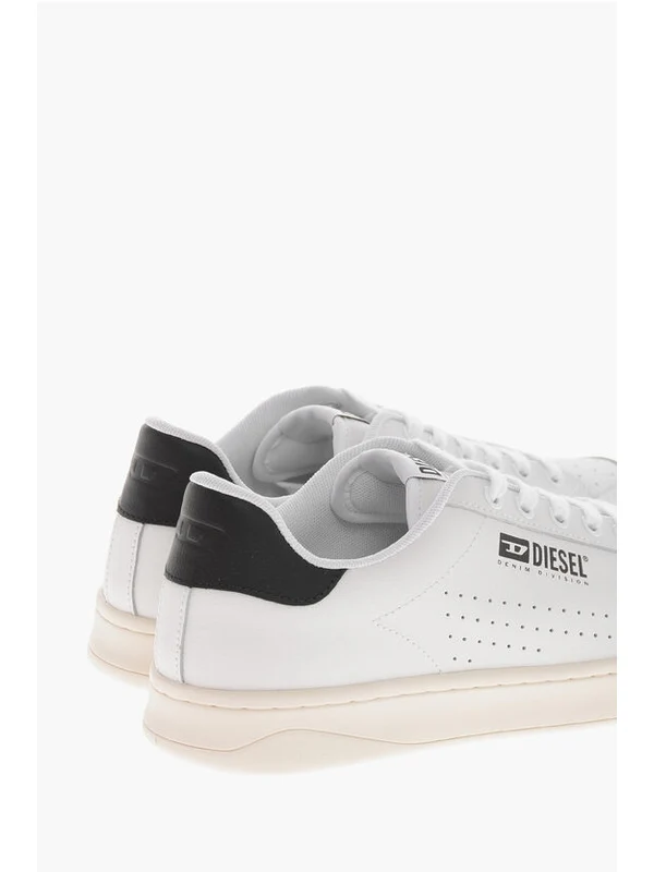 Diesel White Low Top Sneakers - Image 3
