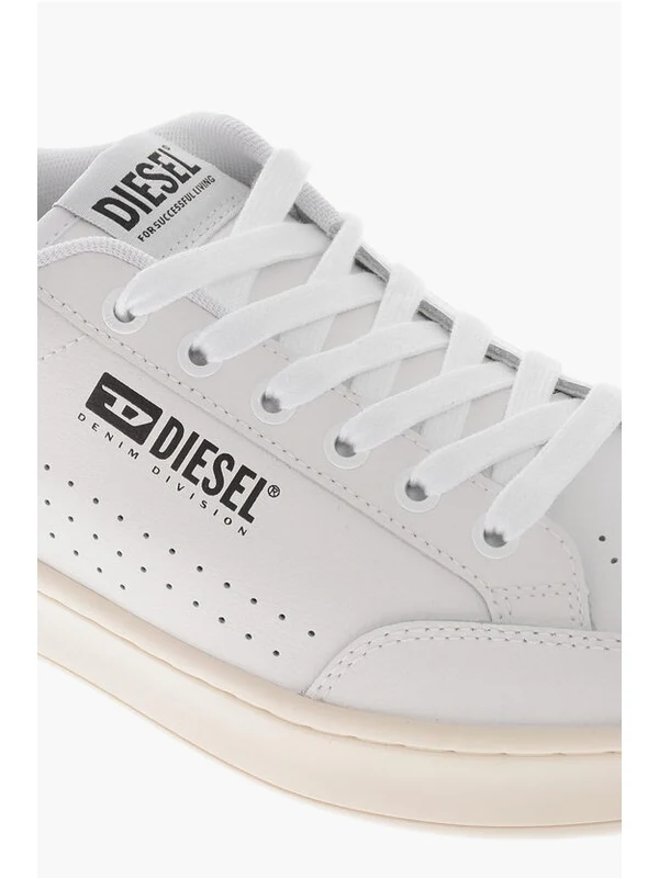 Diesel White Low Top Sneakers - Image 4