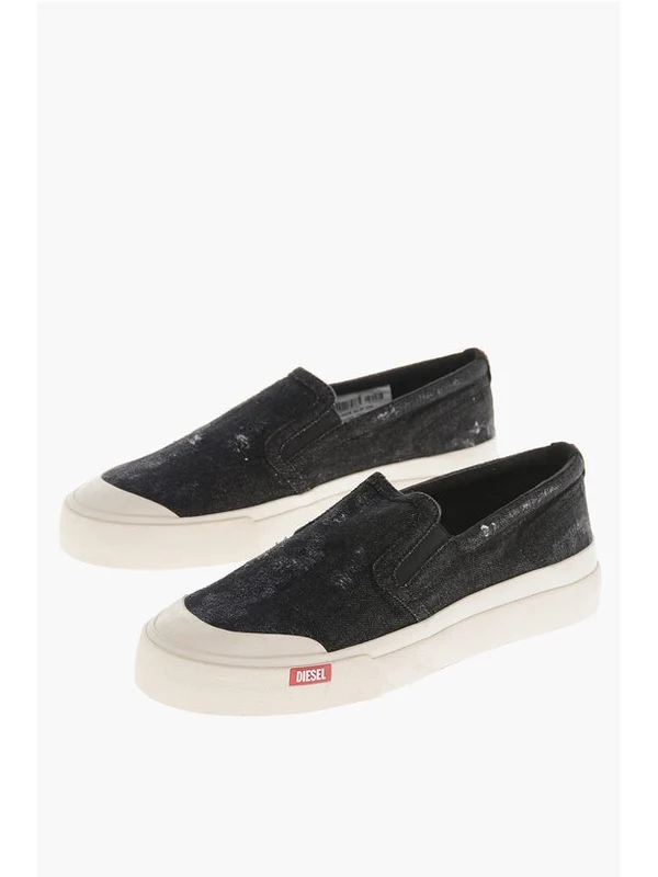 Diesel Grey Low Top Sneakers - Image 2