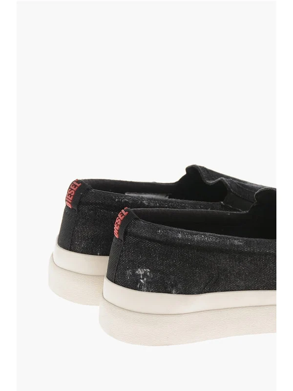 Diesel Grey Low Top Sneakers - Image 3