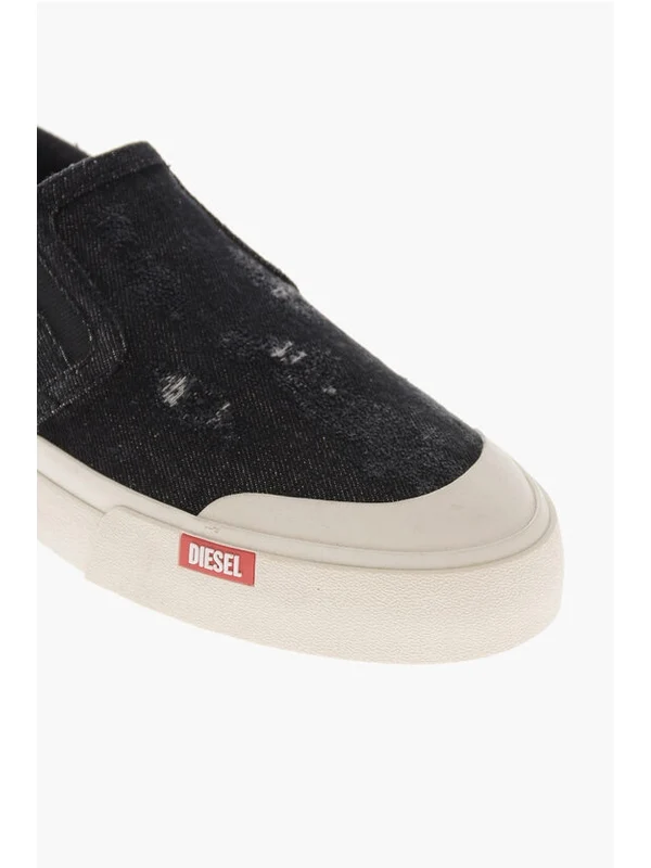 Diesel Grey Low Top Sneakers - Image 4