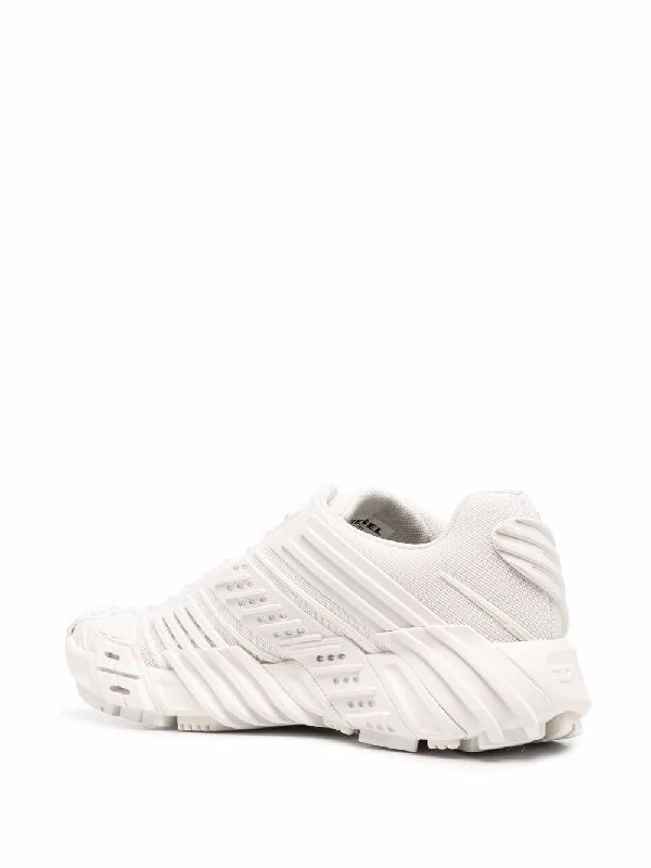 Diesel White Low Top Sneakers - Image 3