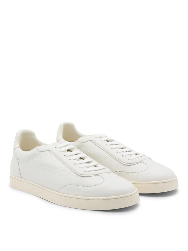 Brunello Cucinelli White Low Top Sneakers - Image 3