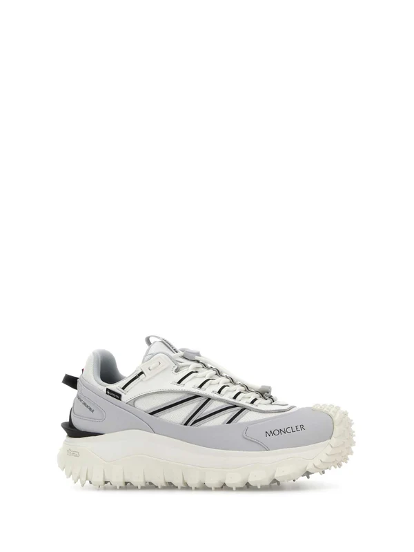 Moncler Grey Low Top Sneakers - Image 2