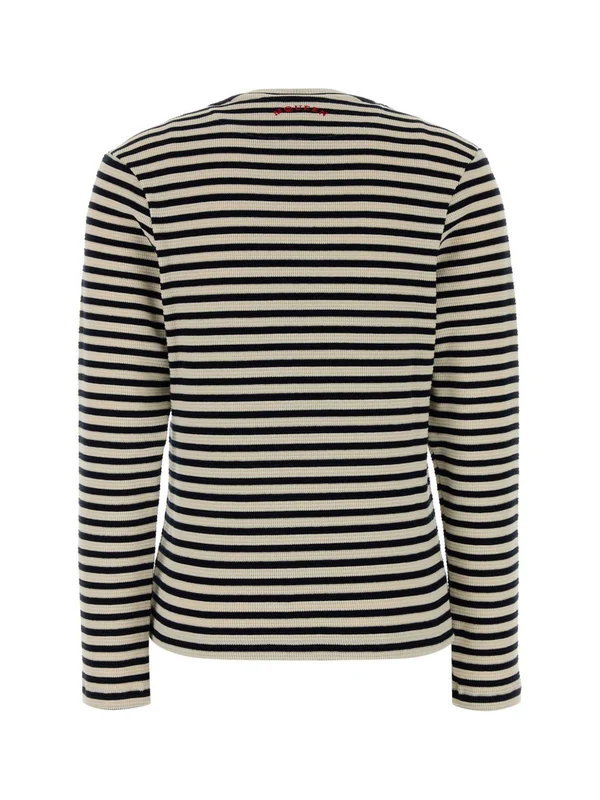 Lettering Stripe Long Sleeve Top - Image 2