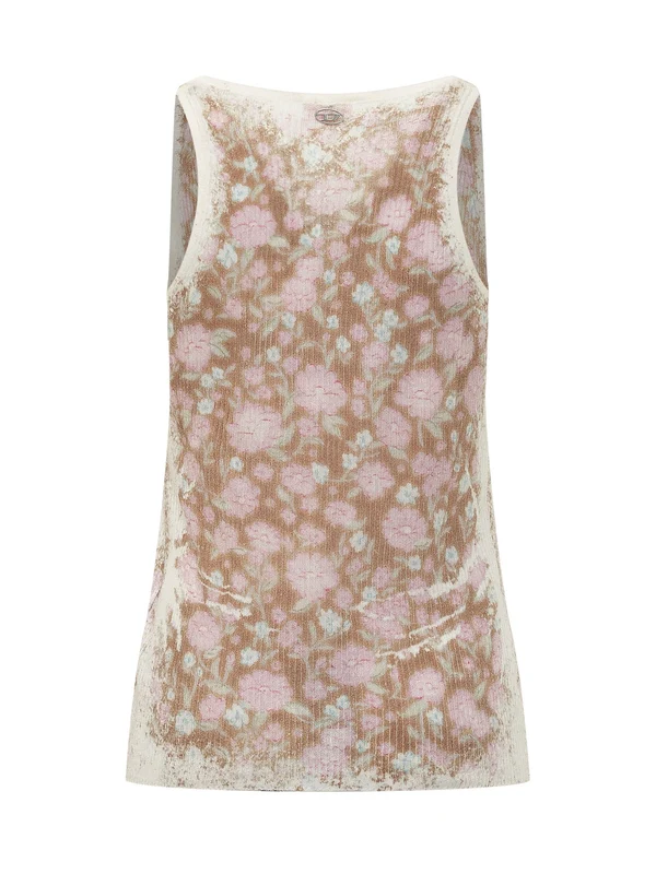 Flower Pattern Sleeveless Top - Image 2