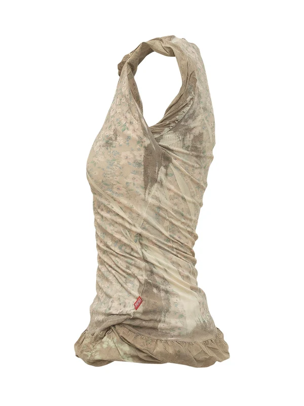Flower Pattern Sleeveless Top - Image 3