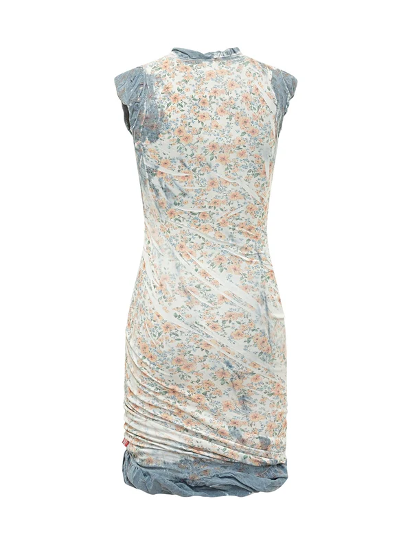 Flower Pattern Mini Dress - Image 2
