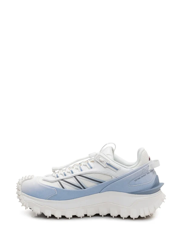 Moncler Blue Low Top Sneakers - Image 4