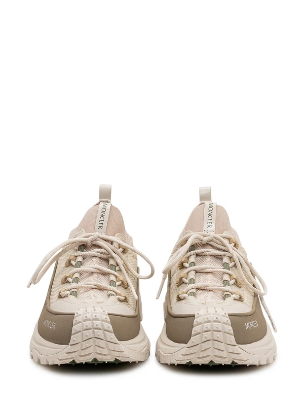 Moncler Beige Low Top Sneakers - Image 2