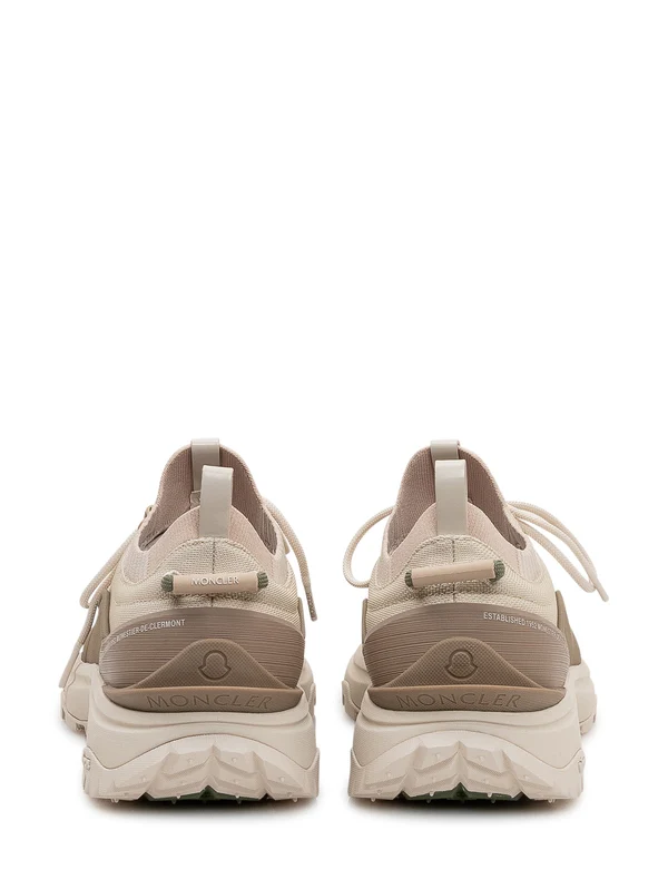 Moncler Beige Low Top Sneakers - Image 3