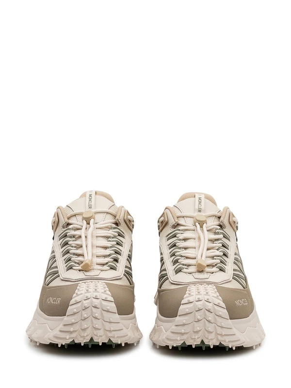 Moncler Beige Low Top Sneakers - Image 2