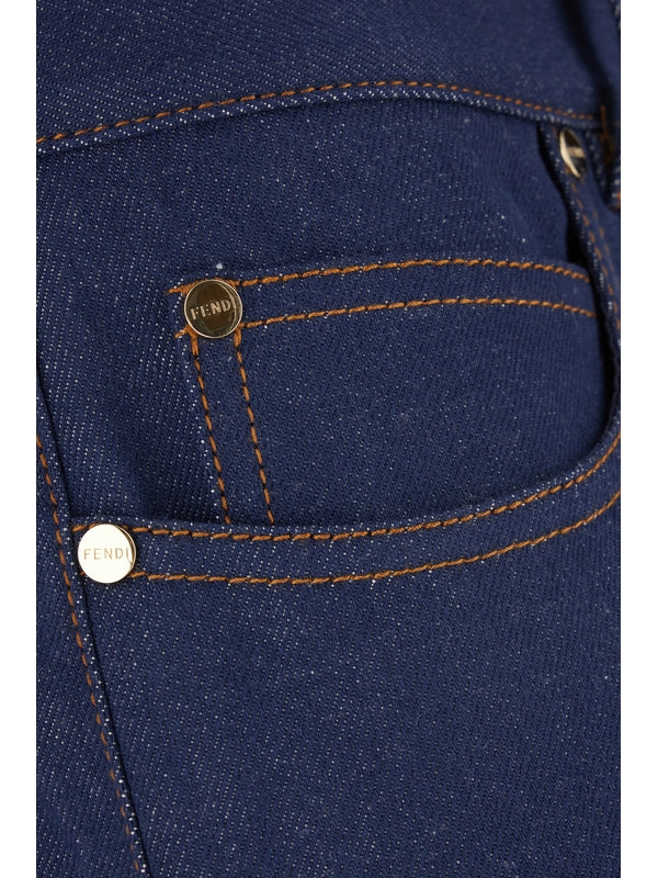 Fendi Blue Denim Pants - Image 3