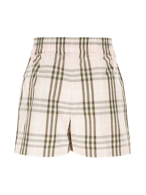 Burberry Pink Checked Shorts - Image 2