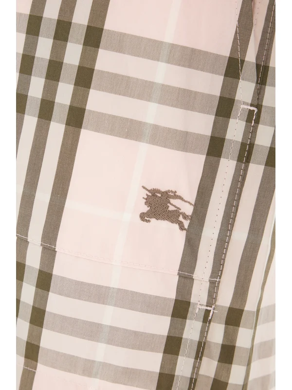 Burberry Pink Checked Shorts - Image 3