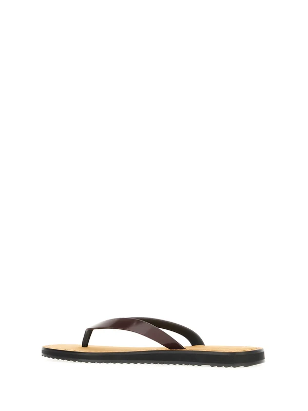 The Row Burgundy Flip Flops - Image 3