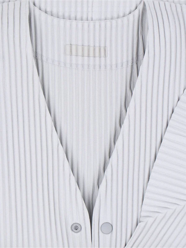 Homme Plisse Issey Miyake Grey Cardigans - Image 3