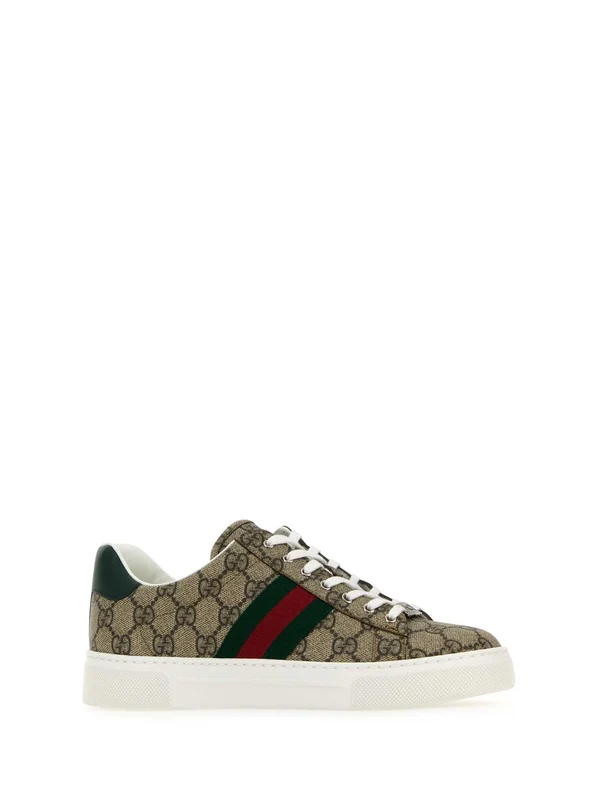 Gucci Brown Low Top Sneakers - Image 2