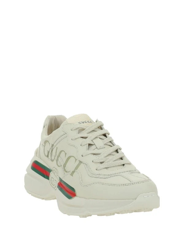 Gucci Ivory Low Top Sneakers - Image 2