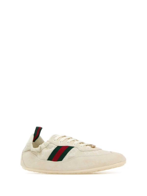 Gucci White Low Top Sneakers - Image 2