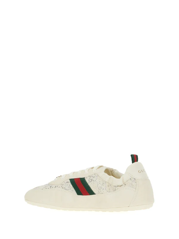 Gucci White Low Top Sneakers - Image 3