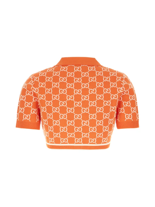 Gucci Orange Polo Shirts - Image 2