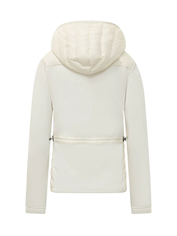 Logo Patch Hood Padding Cardigan - Image 2