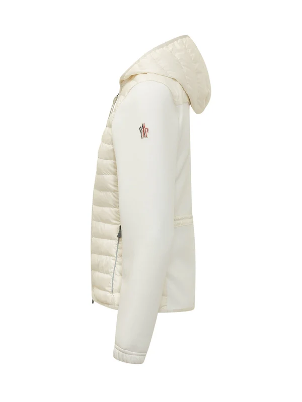 Logo Patch Hood Padding Cardigan - Image 3