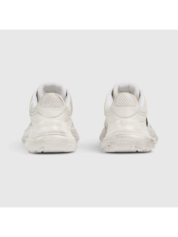 Gucci White Low Top Sneakers - Image 3