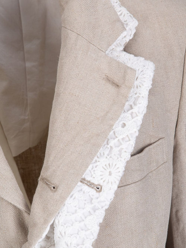 Comme Des Garcons Beige Tailored Jackets - Image 3