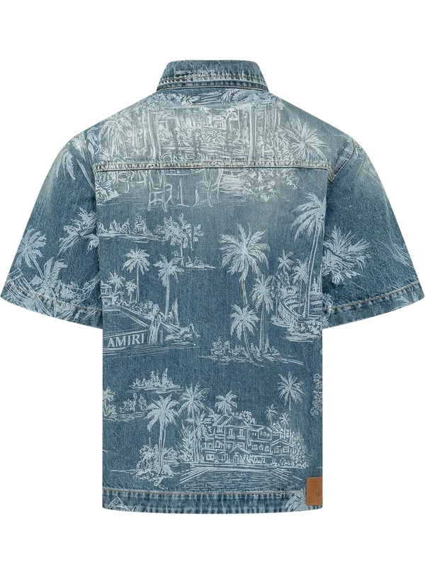 Printing Cotton Denim Shirt - Image 2
