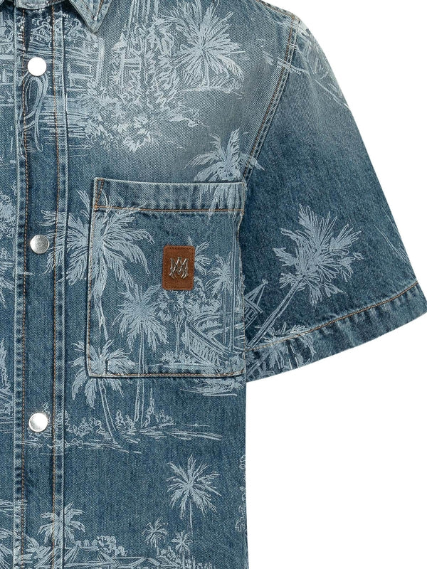 Printing Cotton Denim Shirt - Image 3