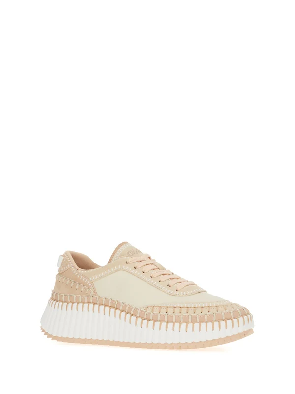 Chloe Pink Low Top Sneakers - Image 2