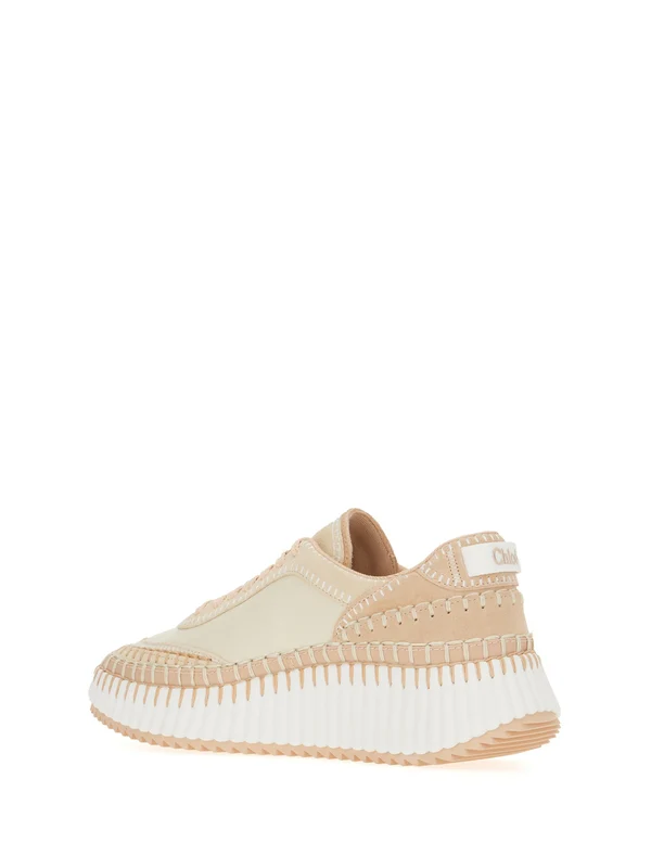 Chloe Pink Low Top Sneakers - Image 3