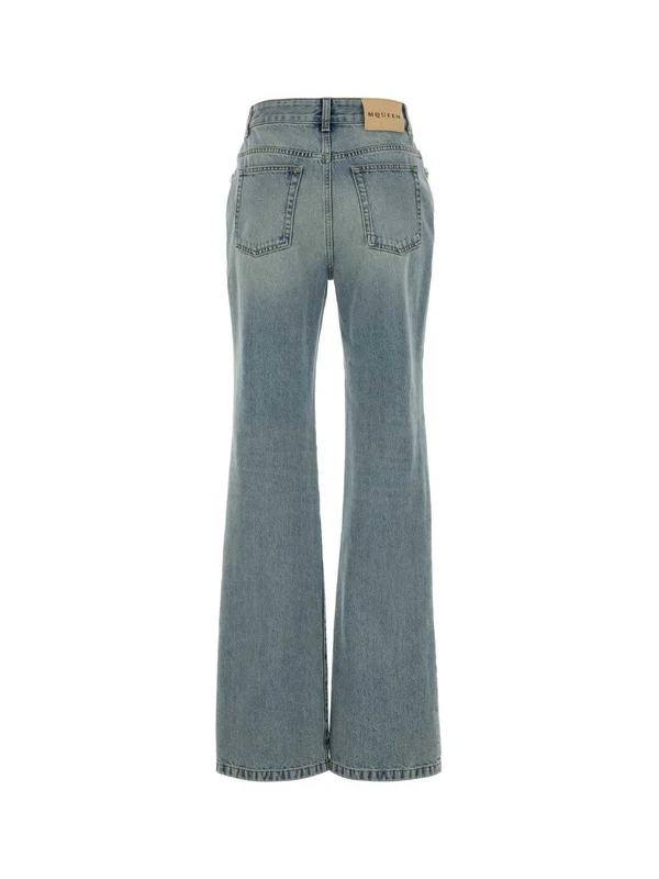 Alexander Mcqueen Blue Denim Pants - Image 2