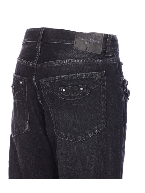 Balenciaga Black Denim Pants - Image 3