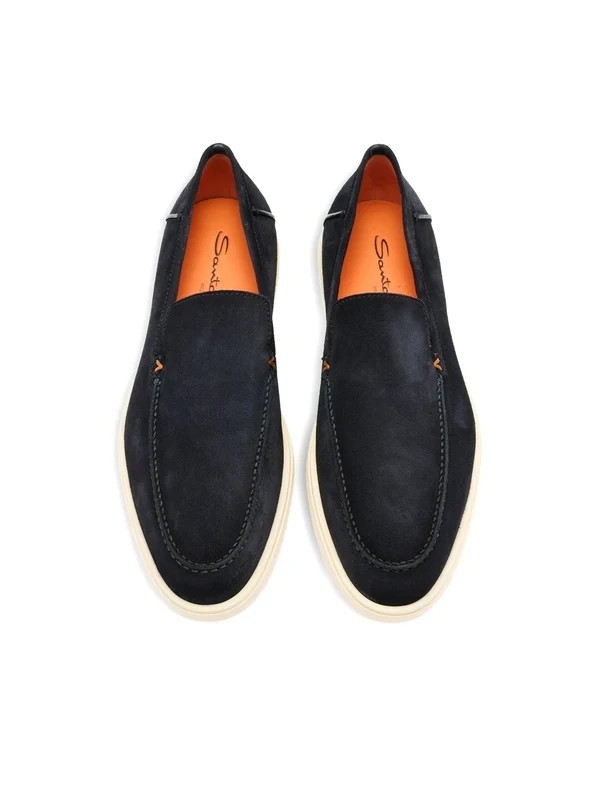Santoni Navy Loafers - Image 3