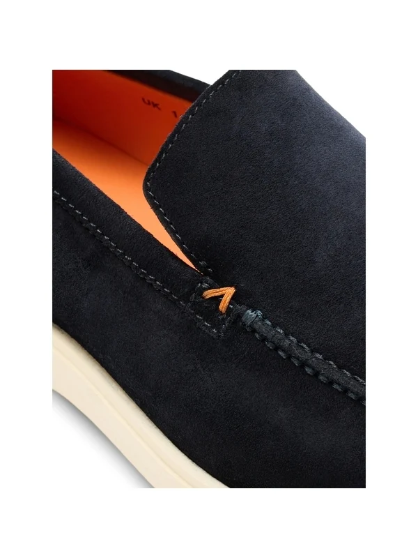 Santoni Navy Loafers - Image 4