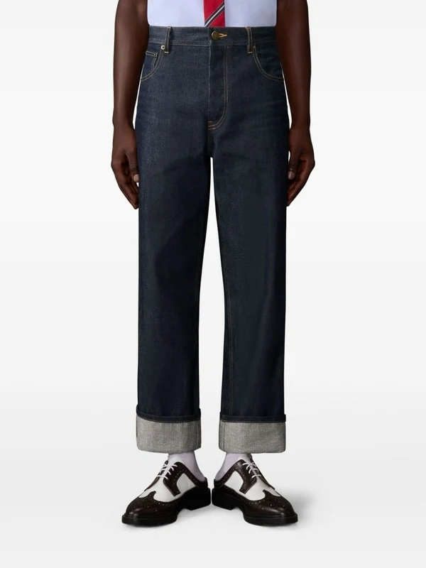 Thom Browne Navy Denim Pants - Image 2