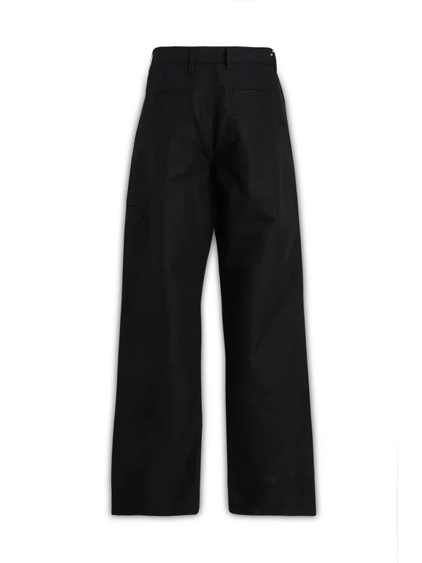 Cotton Blend Straight Pants - Image 2