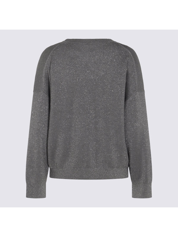 Brunello Cucinelli Grey Knitted - Image 2